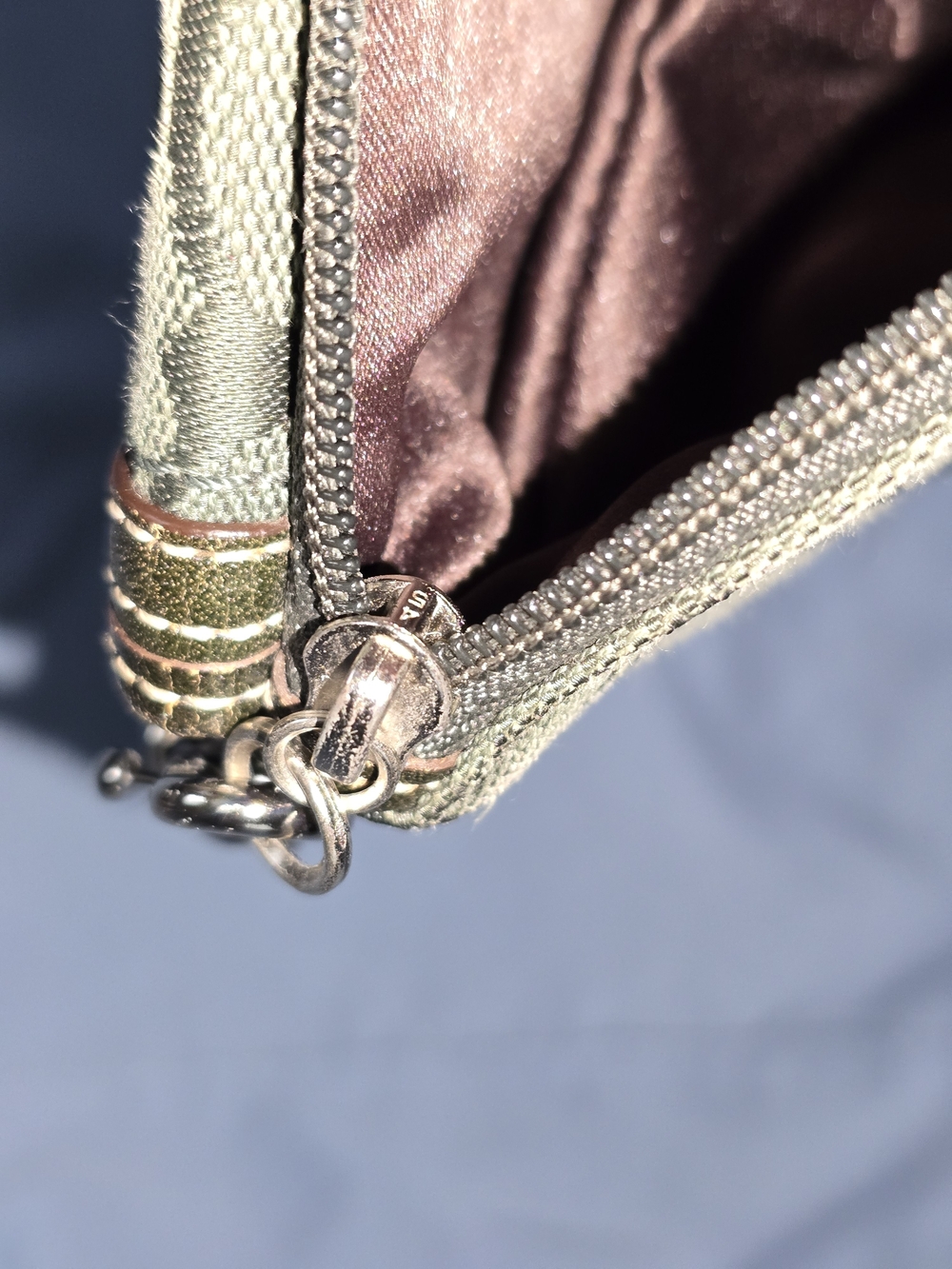 Coach Signature Canvas Mini Wristlet in Olive Green - Picture 7 of 8